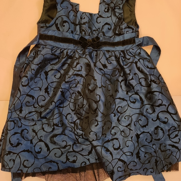 Jona Michelle baby girl Christmas black/blue formal dress set size 24m - Picture 5 of 5